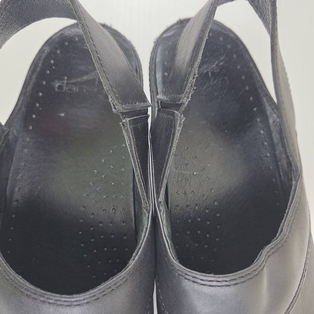 Dansko Black Leather Mule Clog Heel Strap Women's Size US 9.5 EU 40 - Picture 7 of 12